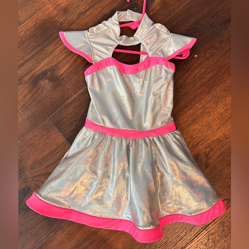 Revolution Dancewear Pink and Metallic Costume